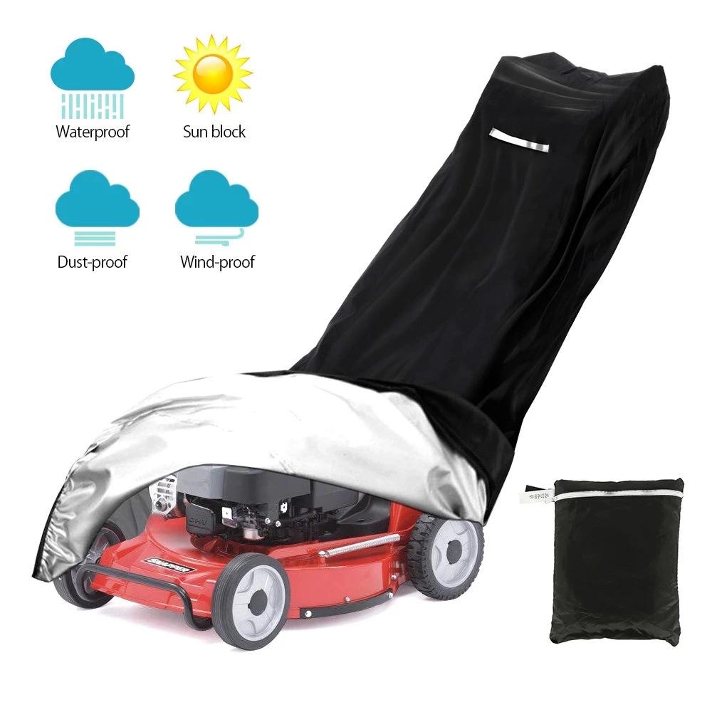Lawn Mower Cover with Reflective Strips, Sun Protection and Snow Protection, Lawn Mower Cover with Storage Bag