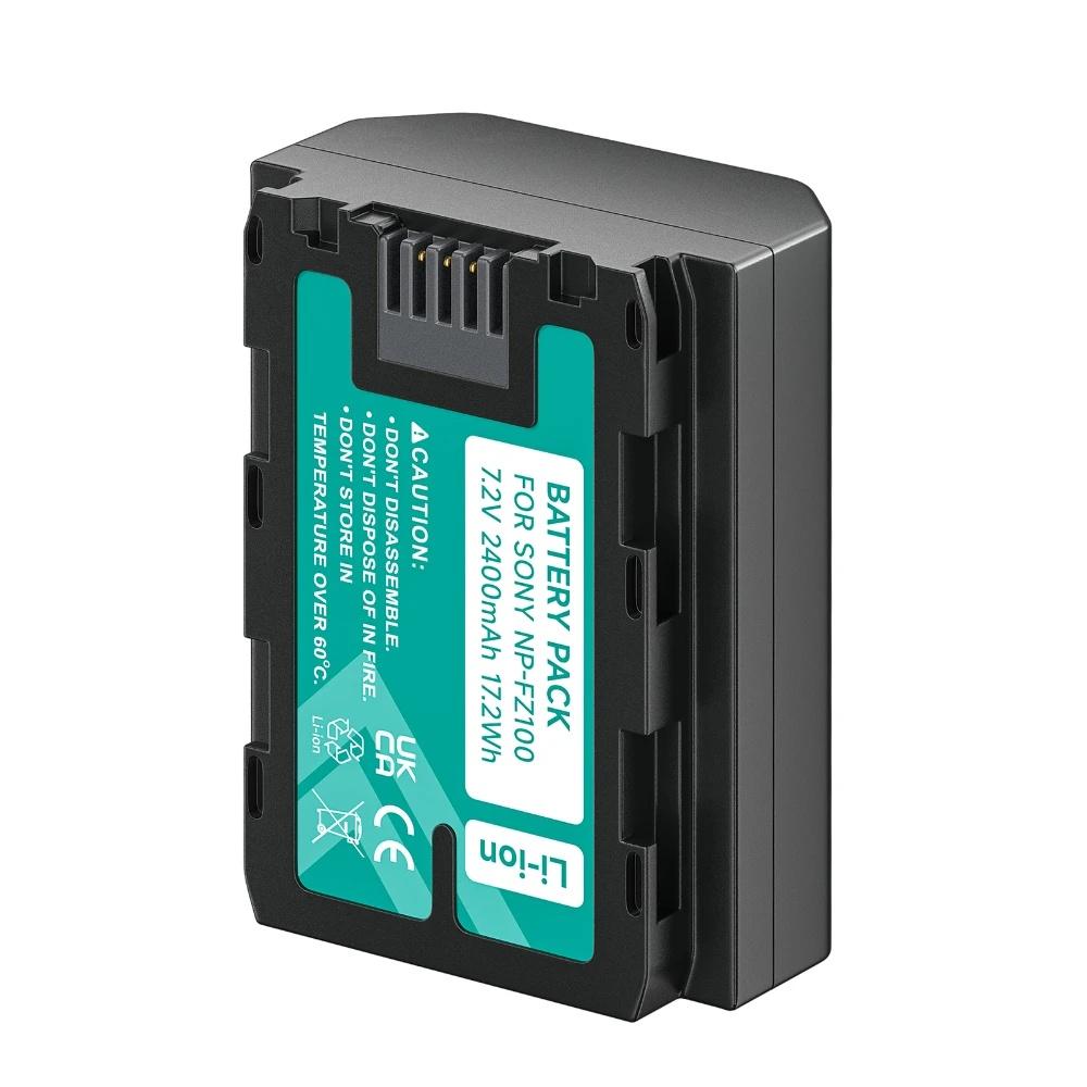 1x 2280mAh NP-FZ100 NPFZ100 NP FZ100 Akku + LCD-Schnellladegerät für Sony BC-QZ1 Alpha 9 9R A9R 9S ILCE-9 A7R A7 III ILCE-7M3