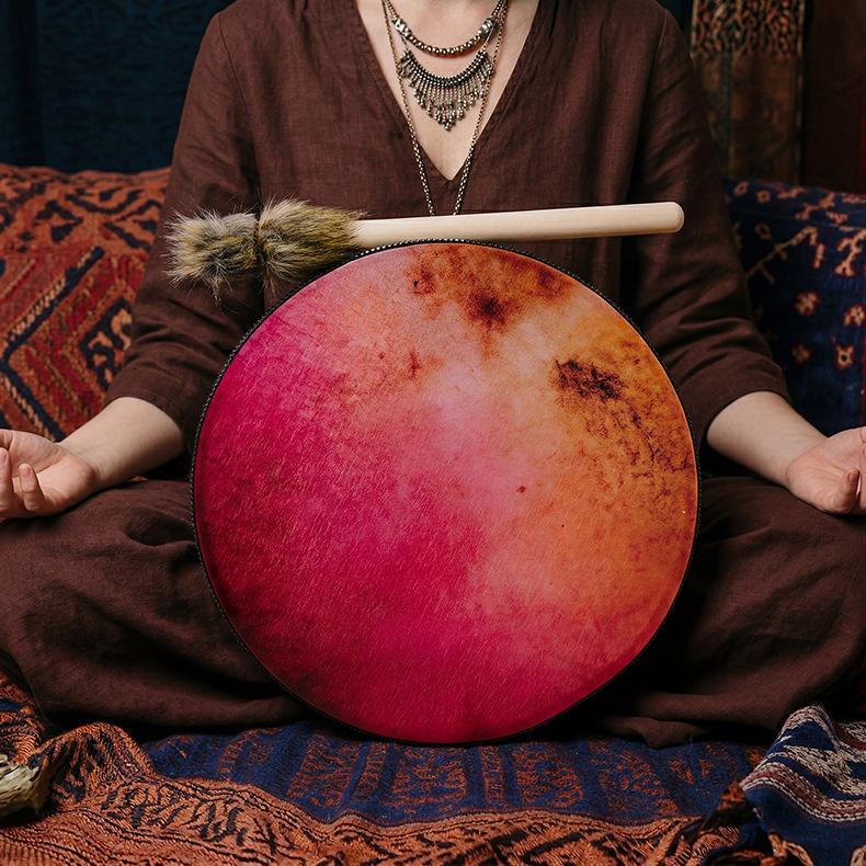 Boho Style Hand‑Beat Drum Home Decor for Entertainment Gathering