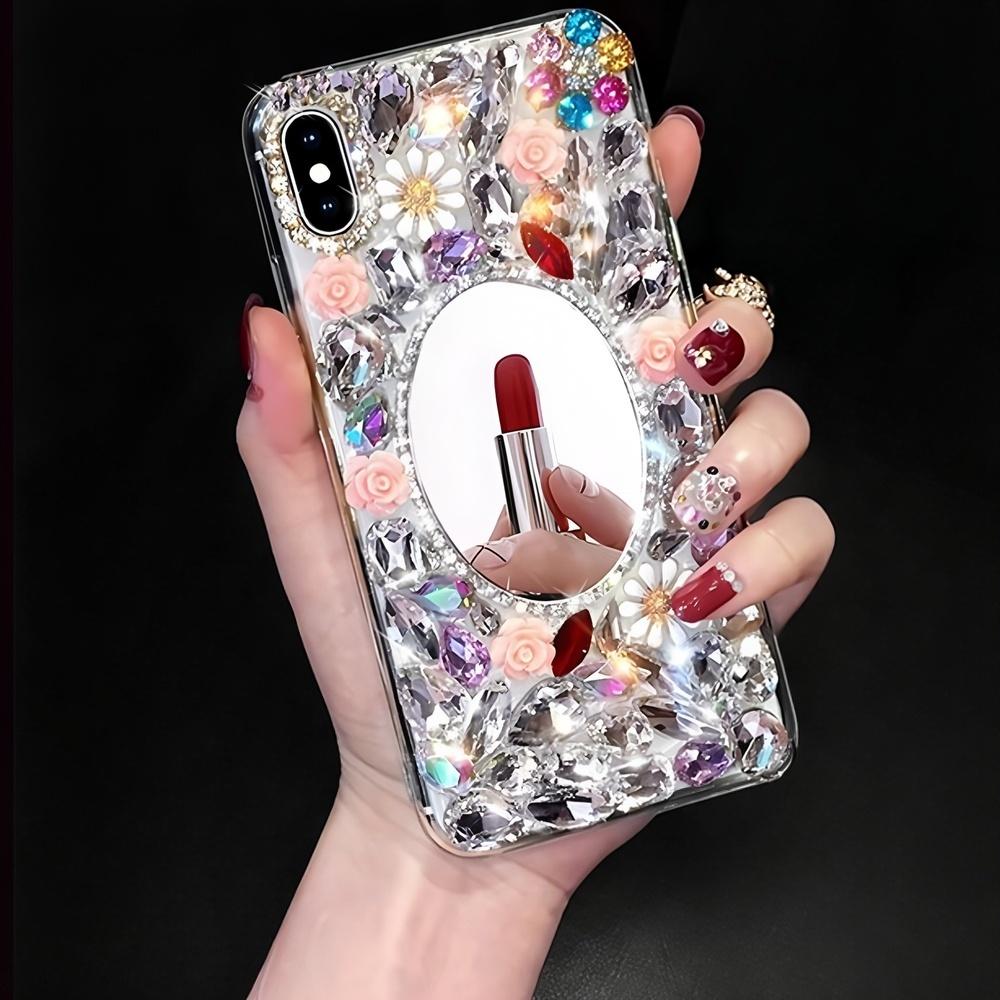 Glitter Rhinestone Phone Case For VIVO Y39 Y58 Y78 Y27S Y77T Y17S Y27 Y22 Y21 Y20 Y19S 4G 5G Bling Crystal Floral Jeweled Cover
