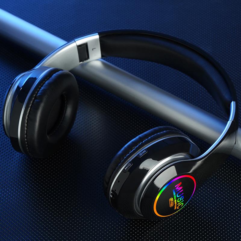 Wireless Bluetooth 5.0 Headphones Noise Reduction, Dust Prevention, and Surround Sound System