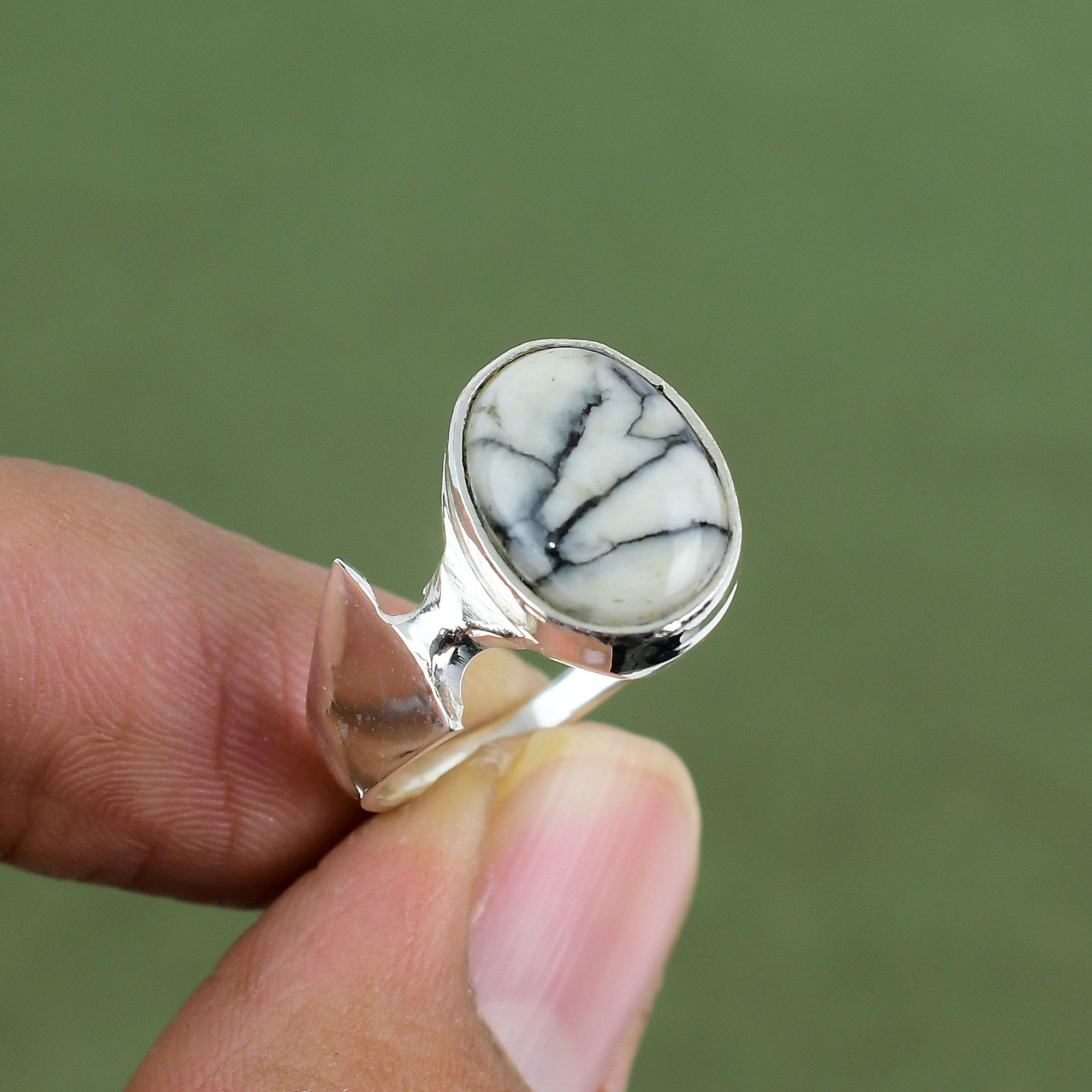 Pinolith Jasper Ring 925 Sterling Silver Ring Latest Design Jewelry Genuine Gemstone Ring Gift For Wife Handmade Ring Available In Ring Size
