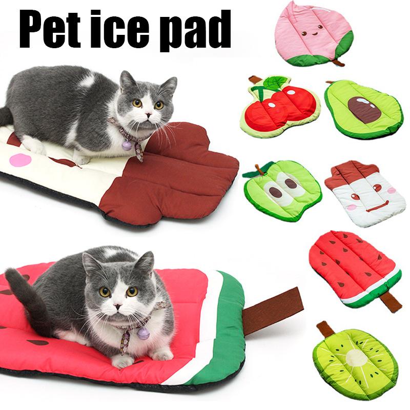 Tappetino Rinfrescante per Animali a Forma di Frutta, Tappetino Autoraffreddante in Seta Ghiacciata per Gatti e Cani, Coperta Letto Estiva Lavabile per Animali