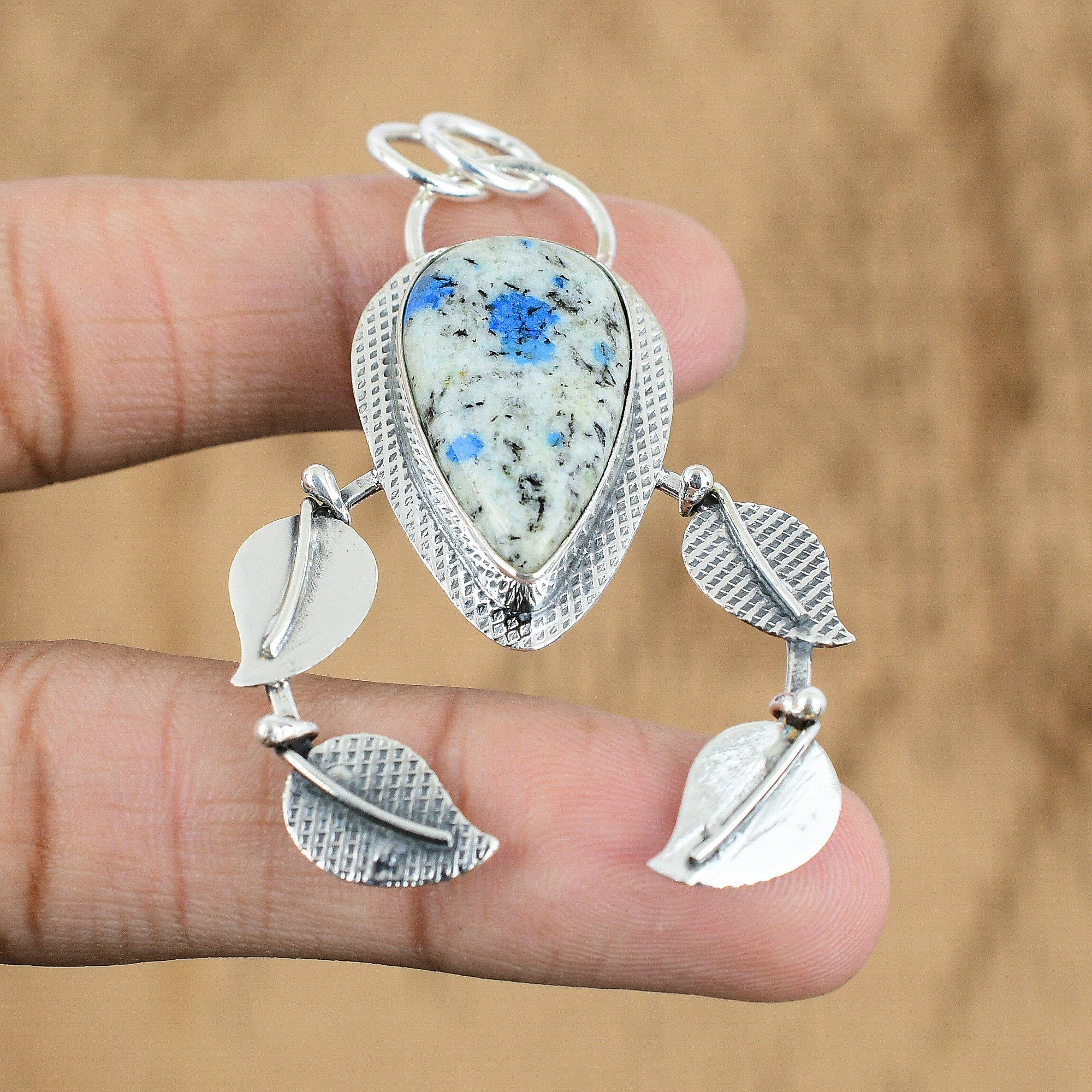 Womens Day Deal 925 Silver K2 Jasper Stone Boho Birthday Wife Pendant Jewelry