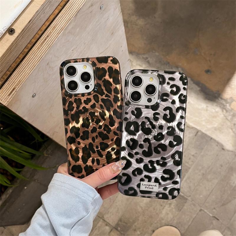 Luxury Leopard Print Phone Case For iPhone17 16 15 14 13 Pro Max The vortex leopard print covers the shockproof shell