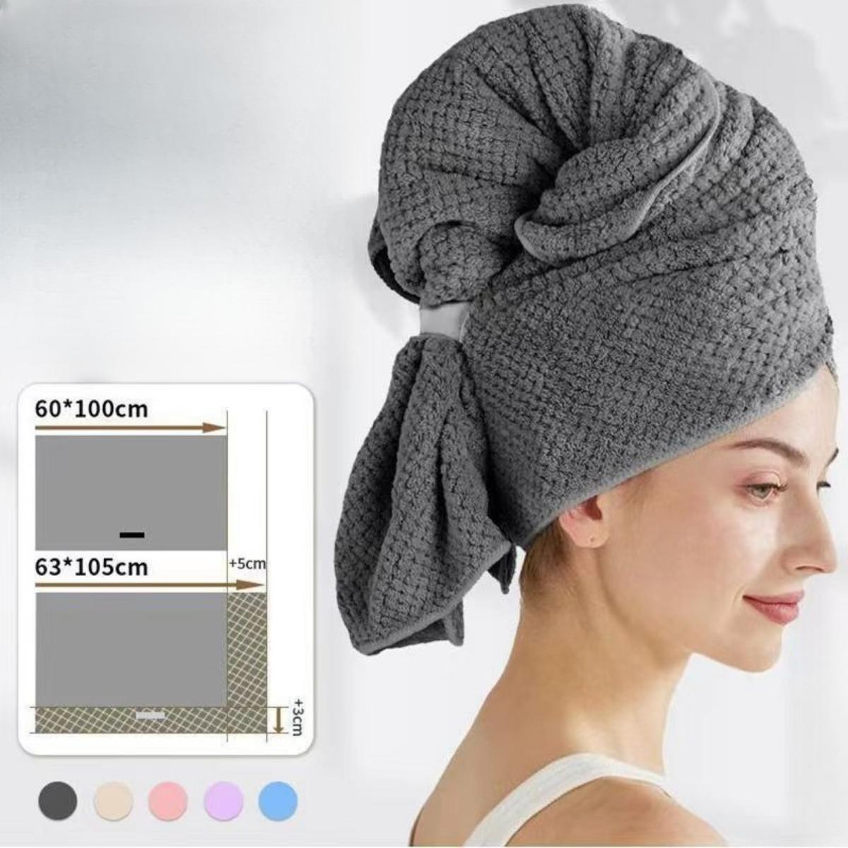 Dry Hair Cap, Super Absorbent, Quick Drying, Enlarged, Elongated, Headband Towel, Long Hair Shower Cap, Women's, Large Hair Towel