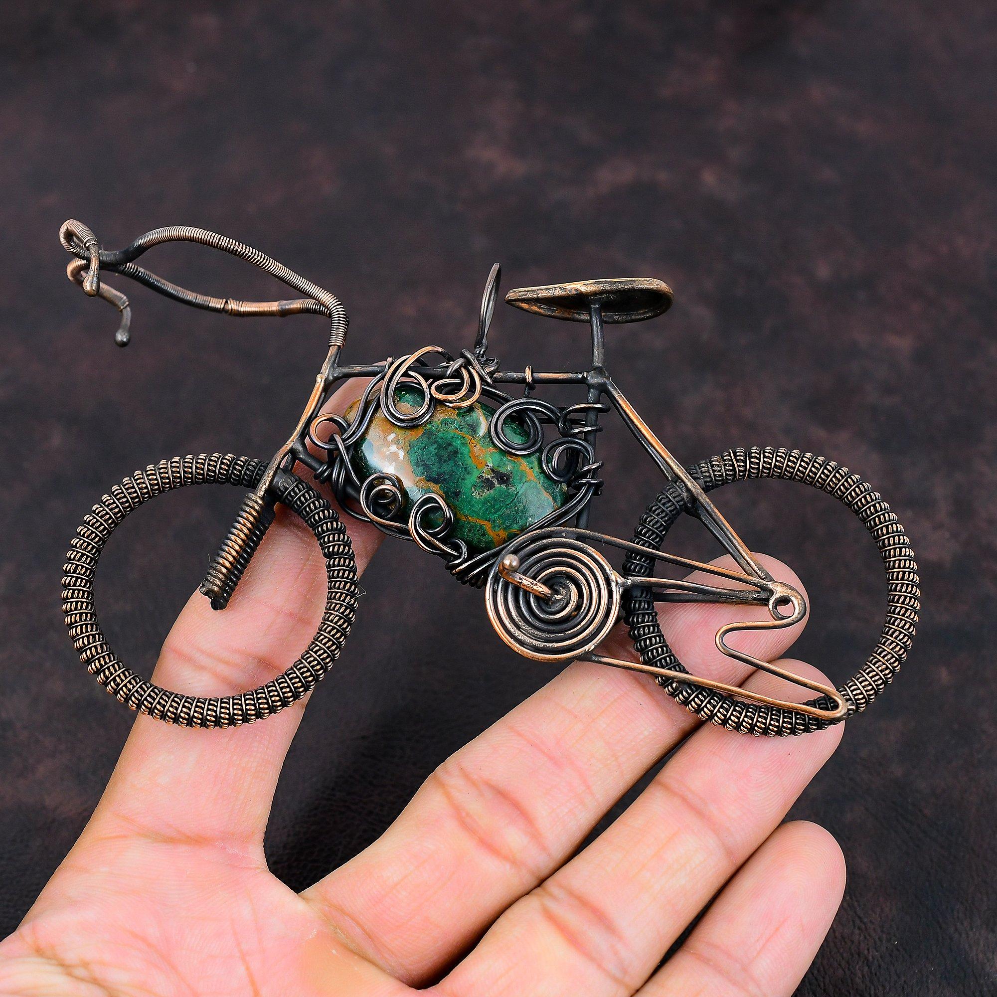 Cuprite Chrysocolla Pendant Copper Wire Wrapped Pendant Cycle Pendant Unique Copper Jewelry Gemstone Pendant Handmade Pendant Gift For Women