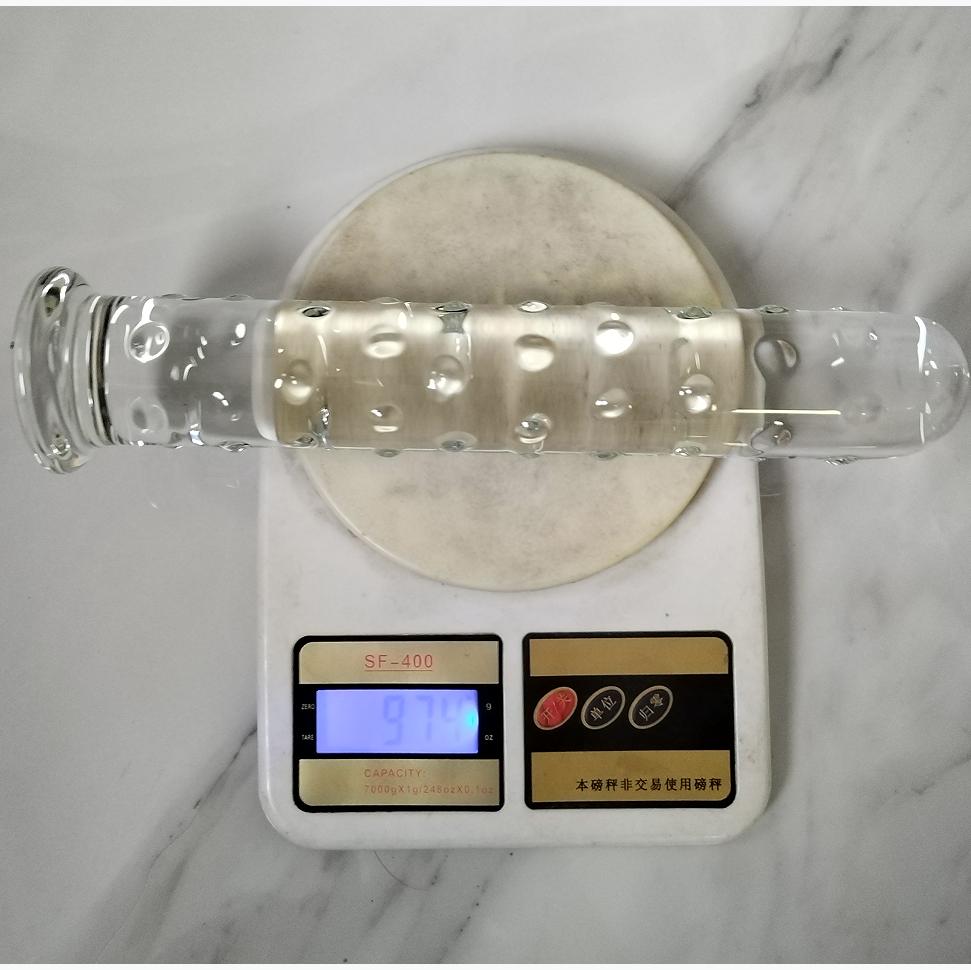 VaHppy Extra großer Glasdildo 1000g 25*5cm Penis Masturbation für Frauen Gay Pellet Reibung SM BDSM Sexspielzeug Erwachsene Sexprodukte