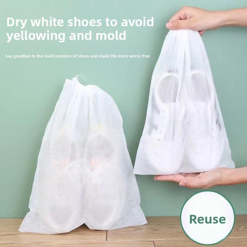 5/10/20PCS Portable Shoe Storage Drawstring Eco Storage Bag for Sundries Travel Makeup Bag Waterproof Transparent Plastic Storage Bag