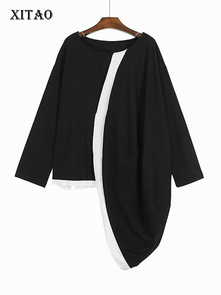 Xitao Women Asymmetric T-shirts Top DMJ2275