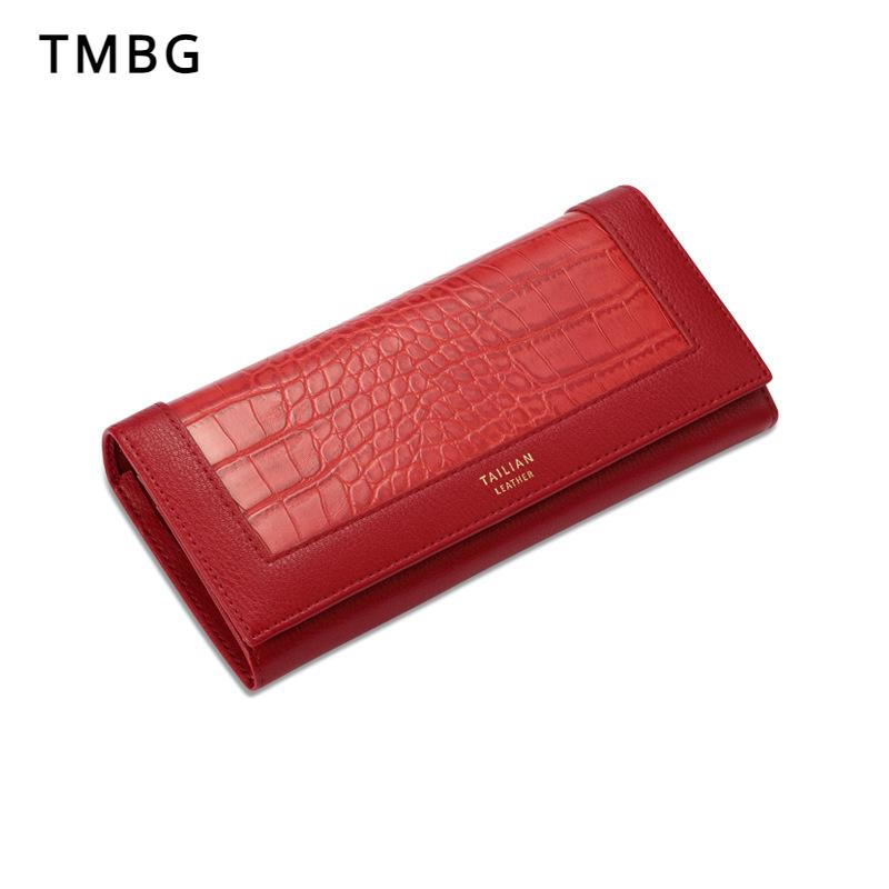 PU Leather Brand Luxury Long Lady Purse Trend Retro Crocodile Pattern Female Wallet Multifunctional Card Holder Money Bag Mother Women's Day Gifts
