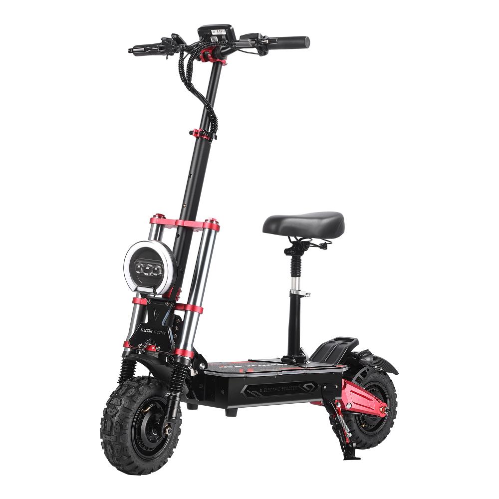 Boyueda S5 Dual Motor E-Scooter, 6000W, 60V38Ah, 120km Range, 85km/h Speed, APP Control, NFC Unlock, 11" Off-Road Tires, Foldable E-Scooter