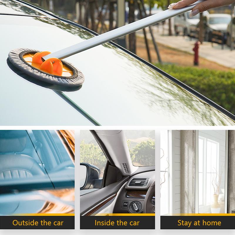 SEAMETAL Car Wash Mop Car Windshield Cleaner Brush With 180 ° Rotating Cleaning Head Extendable Handle