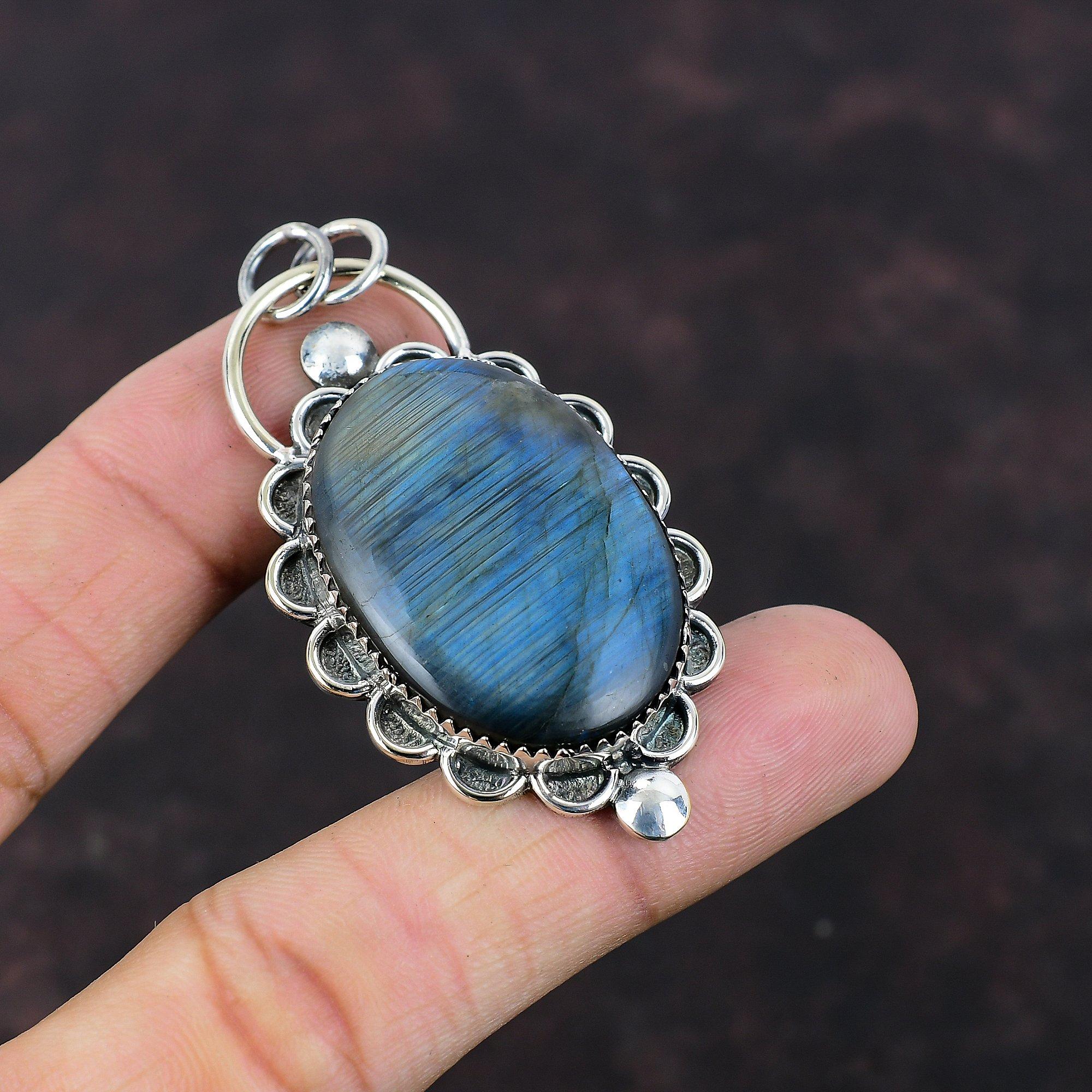 Labradorite Pendant 925 Sterling Silver Pendant Real Gemstone Pendant Handmade Brand New Pendant Labradorite Silver Jewelry Engagement Gift