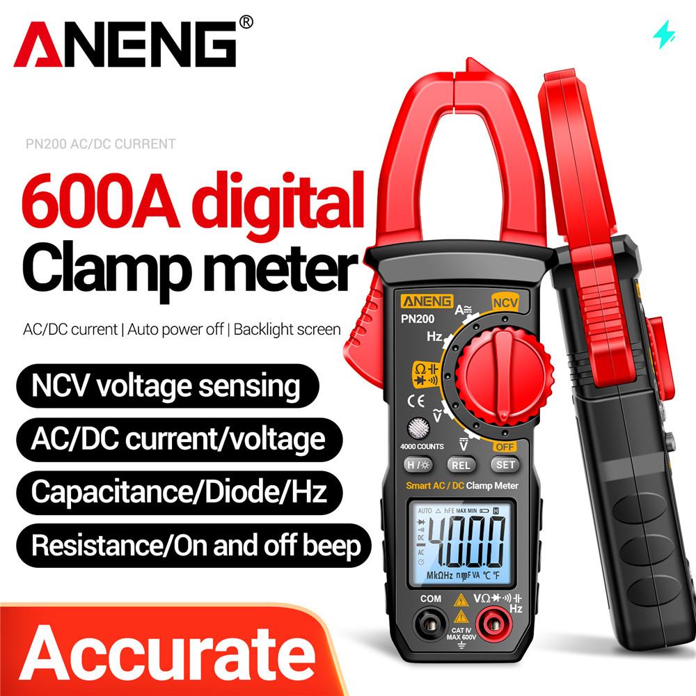 Aneng PN200 Цифровые клещи DC/AC 600A Ток 4000 отсчетов Мультиметр Амперметр Тестер напряжения Автомобильный Гц Емкость NCV Ом тест
