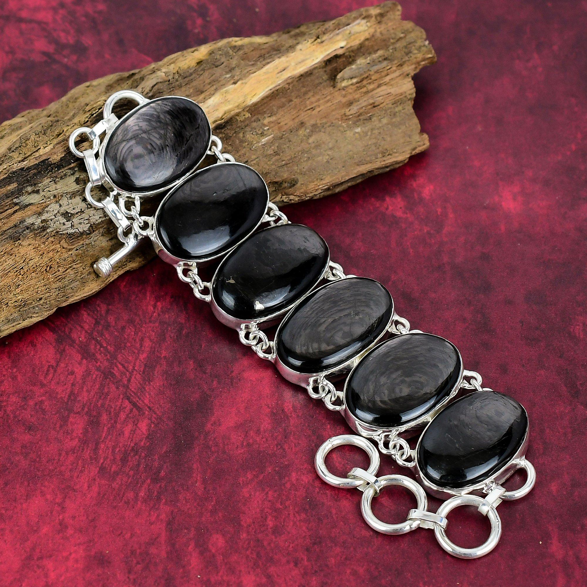 Black Obsidian Awesome Bracelet, 925 Solid Sterling Silver Jewelry, Handmade Gemstone Bracelet, Decent Jewelry For Women