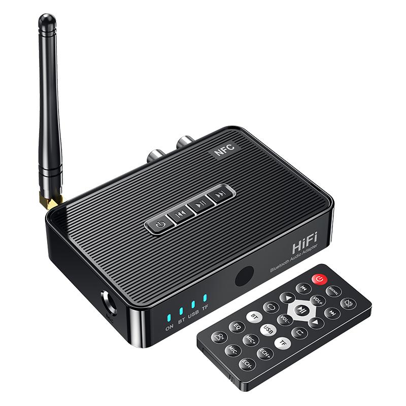 NFC Bluetooth 5.1 Audio Receiver 6.5 Micrphone Karaoke Singing HIFI Stereo Music Wireless Adapter 3.5mm AUX/RCA/USB U-Disk/TF