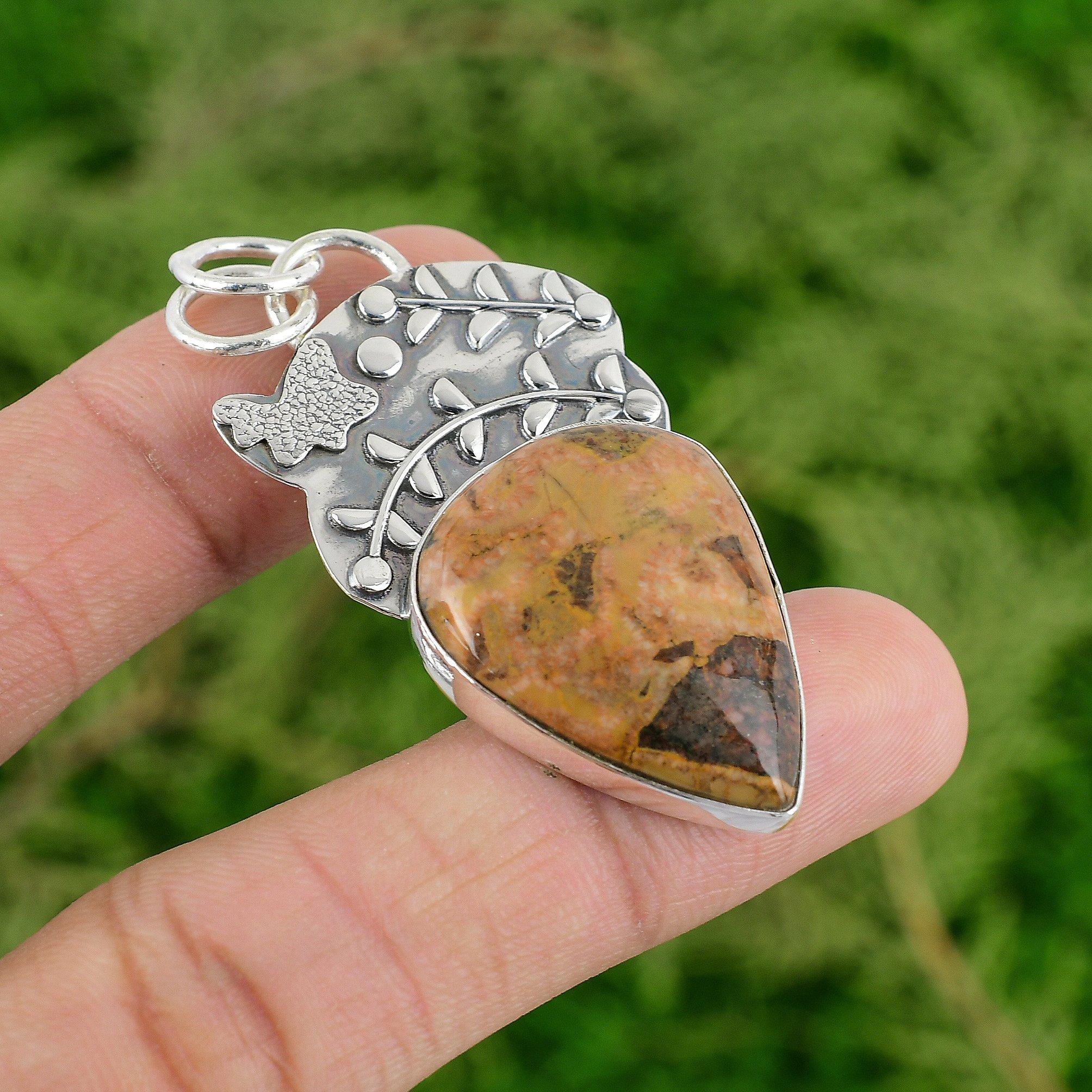 Daughters Day Sale 925 Sterling Silver Natural Mookaite Sister Pendant Jewelry