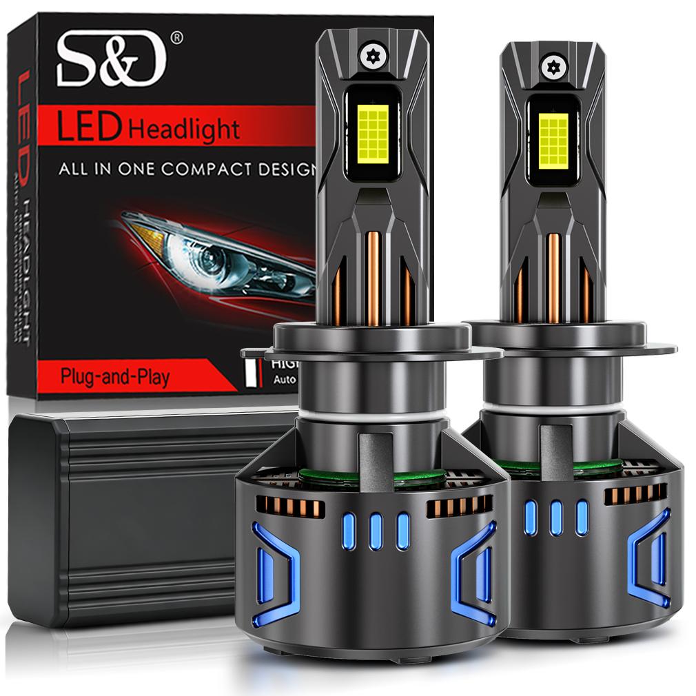 2 Pezzi H7 LED 80000LM 250W H1 H4 H11 H8 9005 HB3 9006 HB4 9012 HIR2 Lampadine LED per Fari Auto Canbus Alta Potenza Diodi CSP Lampada Nebbia Auto 6500K Bianco