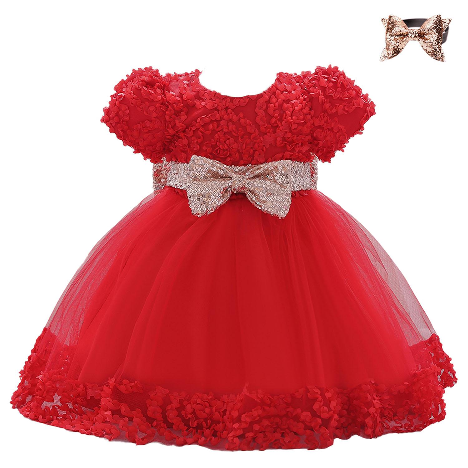 Dívčí Tutu Květinové šaty Pro Dívky Zimní Oblečení Děti Vánoční Narozeninová Party Princezna Šaty Dětské Korálkové Tutu Kostým