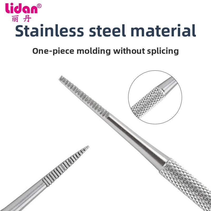 1PCS Stainless Steel Curved Straight Double-head File Beauty File Tool Nail Groove File Nail Groove Pain Ingrown Nail Pedicure Tool