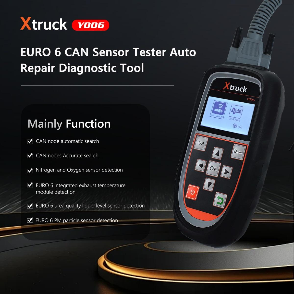 Xtruck Y006 EURO 6 NOx Sensor Tester - CAN Sensor & Urea Pump Diagnostic Tool for Truck