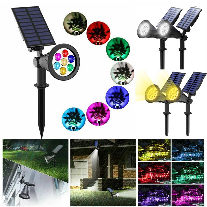 7 LED Solar Spot Lights – Waterproof Outdoor Landscape Lamps with Adjustable Brightness for Garden Lawn Yard Courtyard Decoration