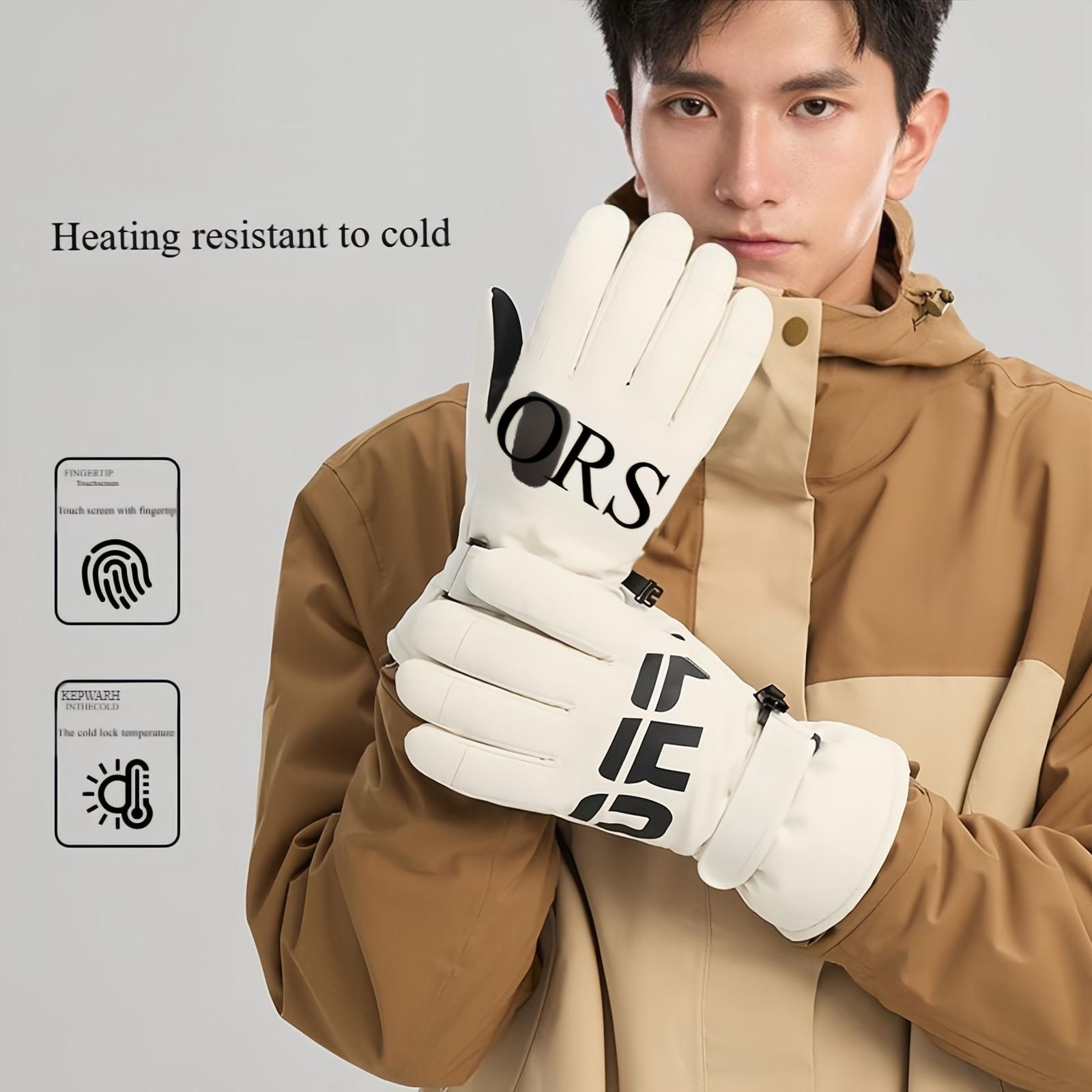 Autumn and Winter Windproof and Cold-proof Gloves for Men and Women Anti-freeze and Thickened Outdoor Gloves for Women Can Touch Screen