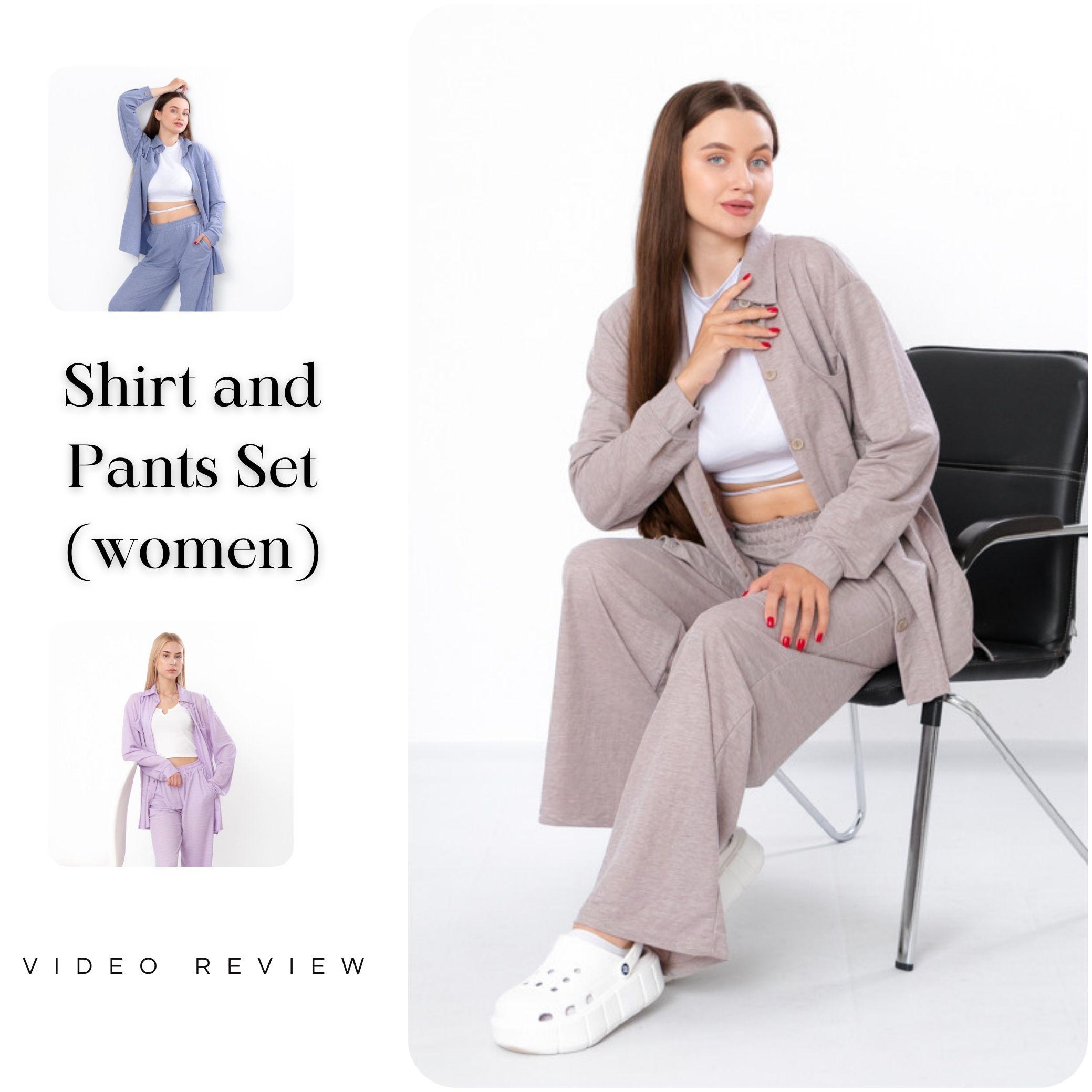 Casual Women’s Shirt and Relaxed Fit Pants – Lightweight & Breathable Fabric Summer 8392-116 HC