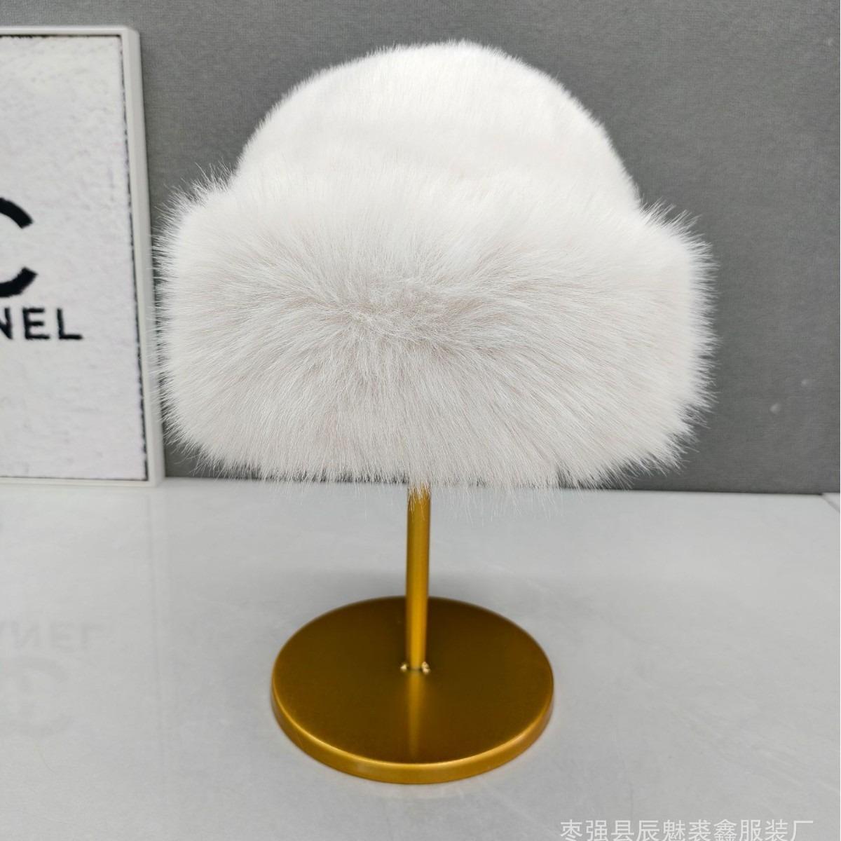 Women's Thick Plush Lined Winter Hat - Brim Style with Earmuffs | Ideal Christmas Gift/warm Outdoor Hat
