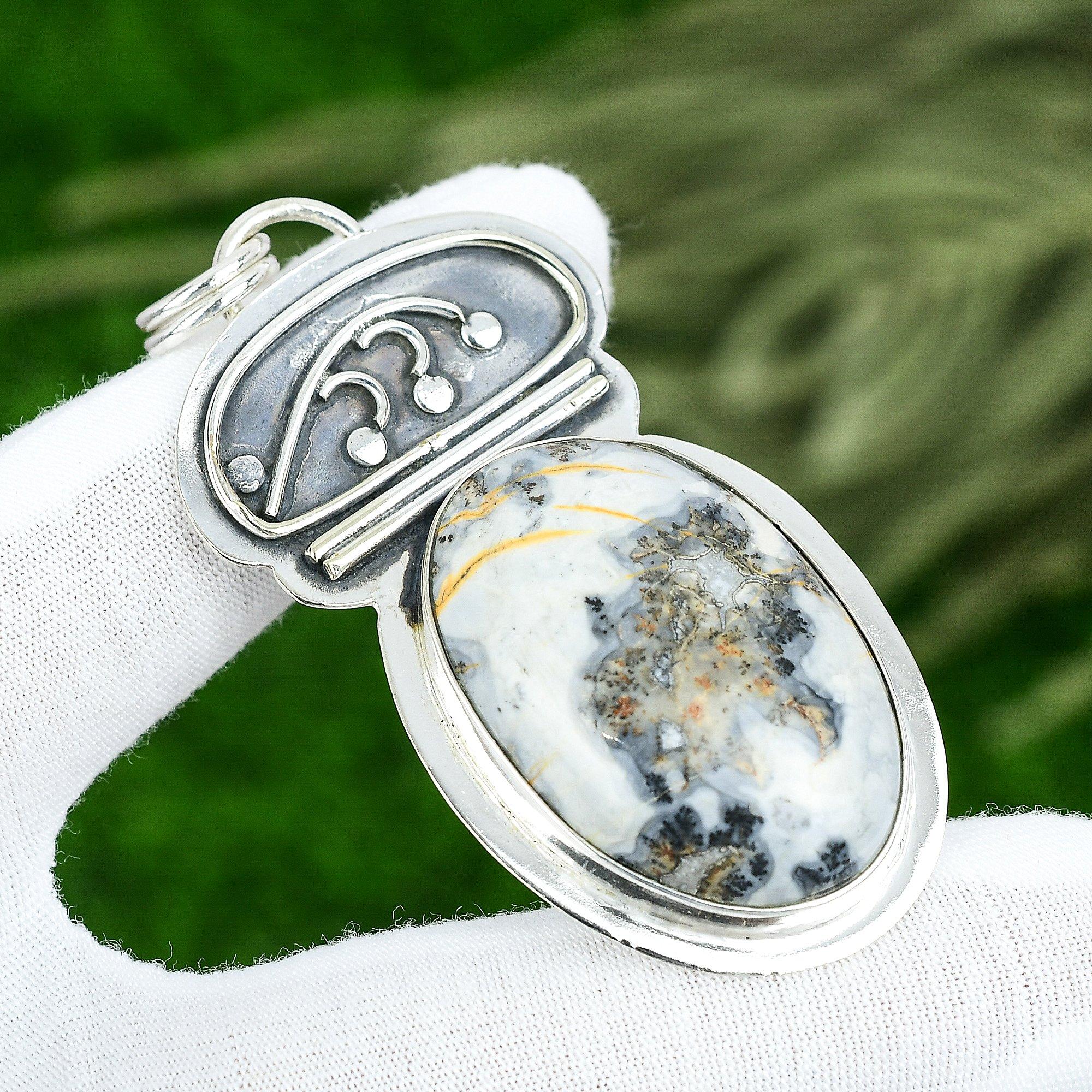 Friendship Day Deal 925 Sterling Silver Maligano Jasper Gemstone Pendant Jewelry