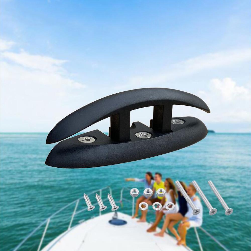 Marine Nylon 5" Folding Cleat,Flip Up Dock Cleat,Boat Kayak Mooring Cleat Accessories(2 Pcs)