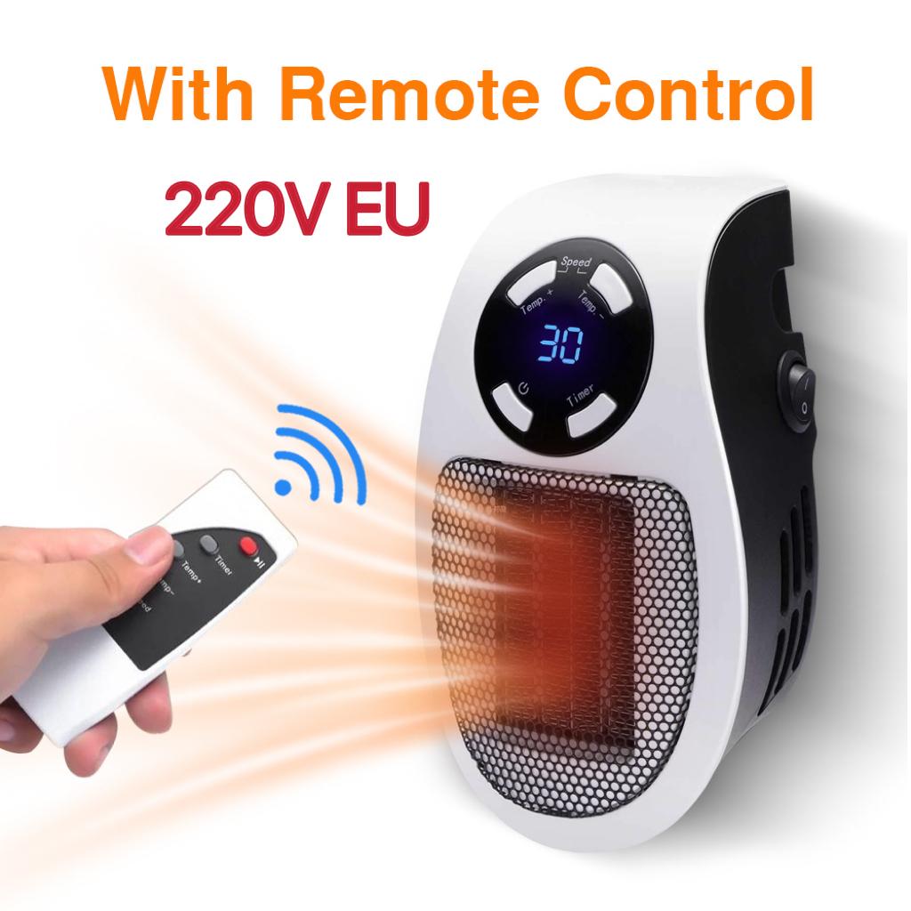Electric Heater Portable Heater Plug In Wall Room Heating Stove Mini Household Radiator Remote Warmer Machine Winter