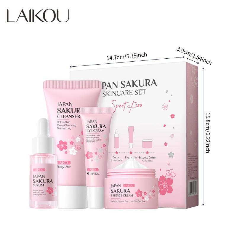 LAIKOU Sakura anti-aging skincare serum, cleanses stains, moisturizing cream, eliminates dark circles under the eyes