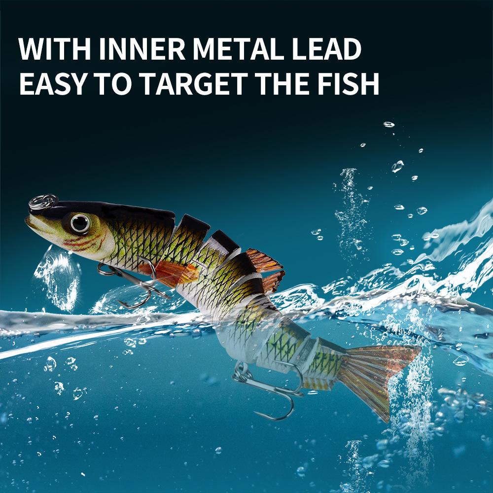 Lure Bait Multi Section Fish 12.5cm 21.5g Plastic False Bait 8 Section Multi Section Hard Bait Sea Fishing Bait