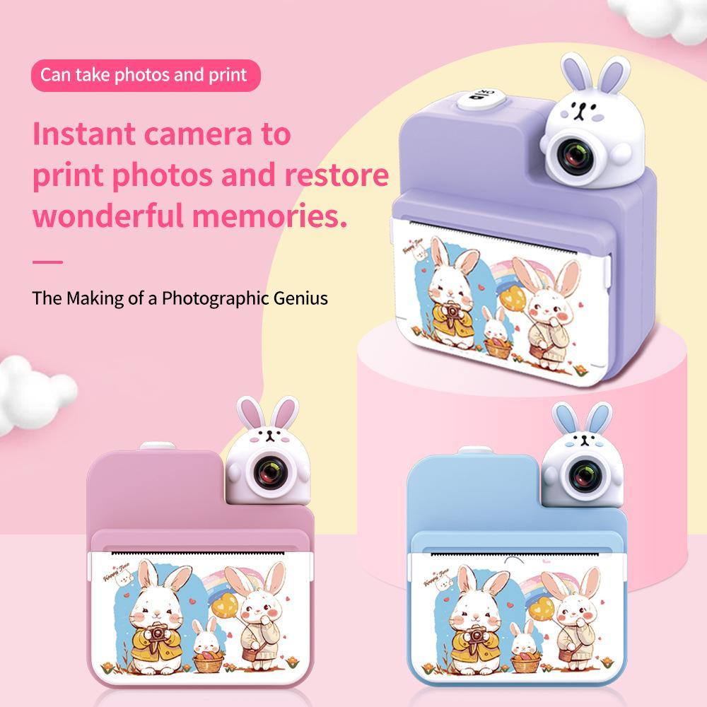 3.0 augstas izšķirtspējas bērnu polaroīda kamera, kas spēj uzņemt fotoattēlus, video un drukāt digitālās kameras