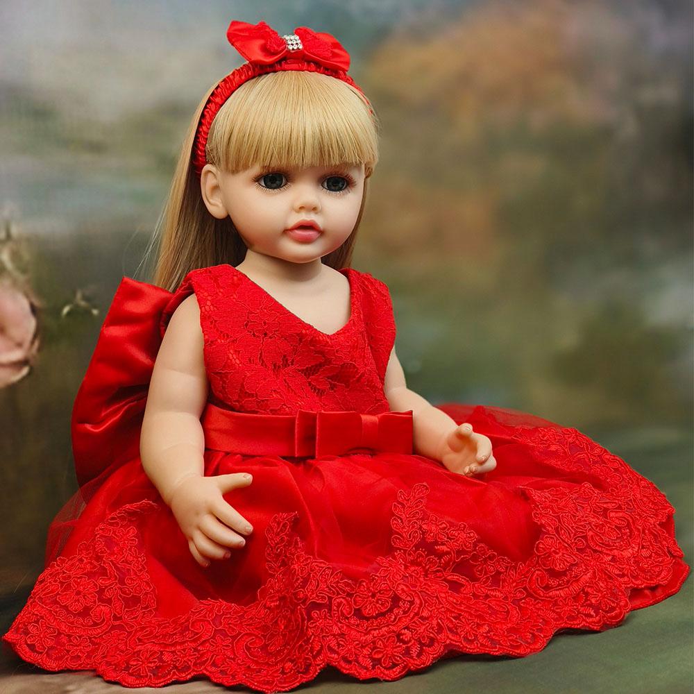 New Reborn Doll 55cm Full Glue Simulation Baby Doll Birthday Gift Girl Toy Doll