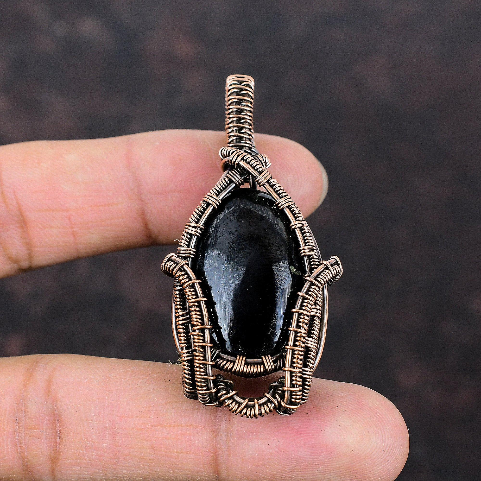 Sugilite Pendant Copper Wire Wrapped Pendant Handmade Gemstone Pendant Sugilite Jewelry Ethnic Pendant Copper Wire Wrap Jewelry Gift For Mom