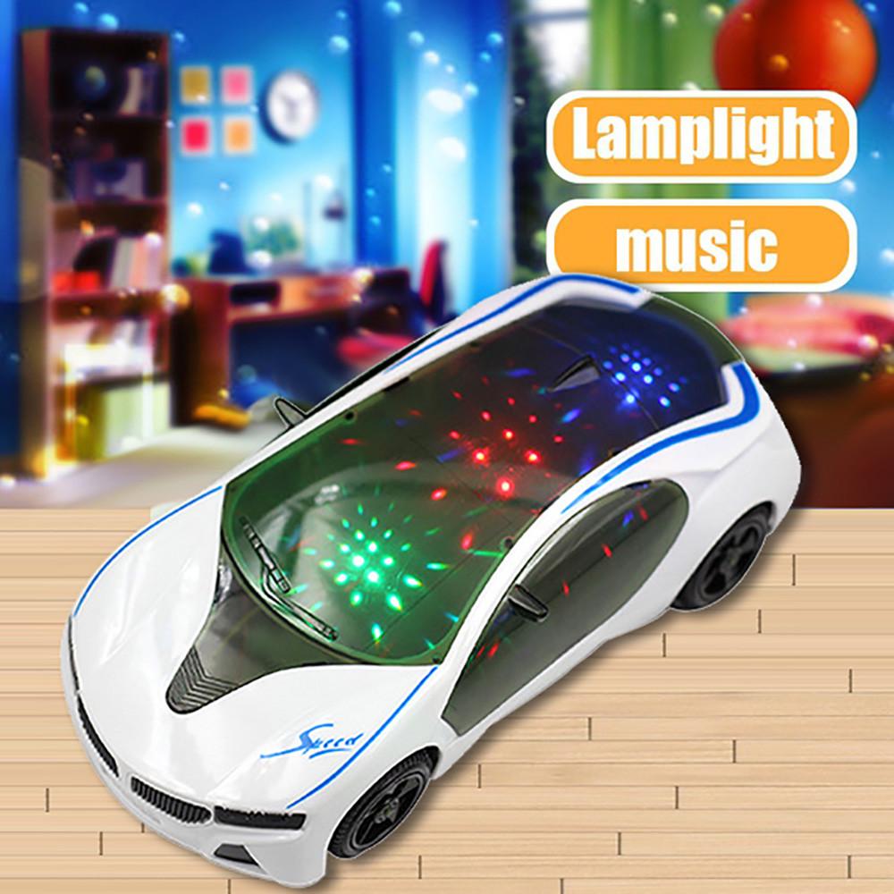 3D Supercar Style Electric Toy With Wheel Lights & Music Kids Boys Girls Gift