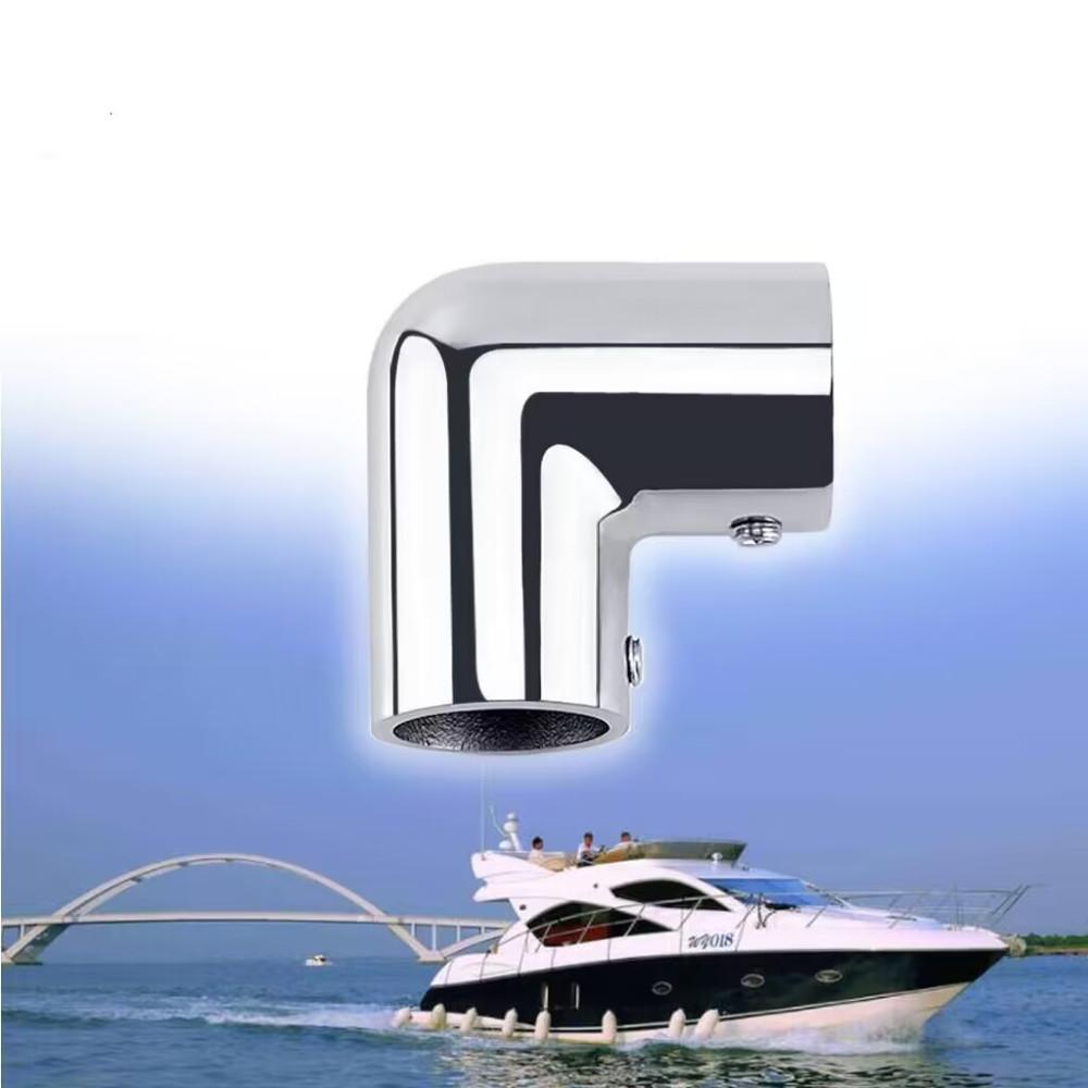 316 Stainless Steel 22mm 25mm Pipe Connector Marine Boat Yacht Hand Rail Fitting 90 Degree Elbow Hardware Tube Railing Handrail