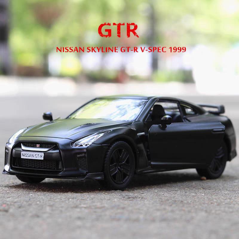 5 Inch Metal Car Simulation Diecast & Toy Vehicle JDM Nissan GTR R35 Supercar RMZ City 1:36 Alloy Model Gifts For Children