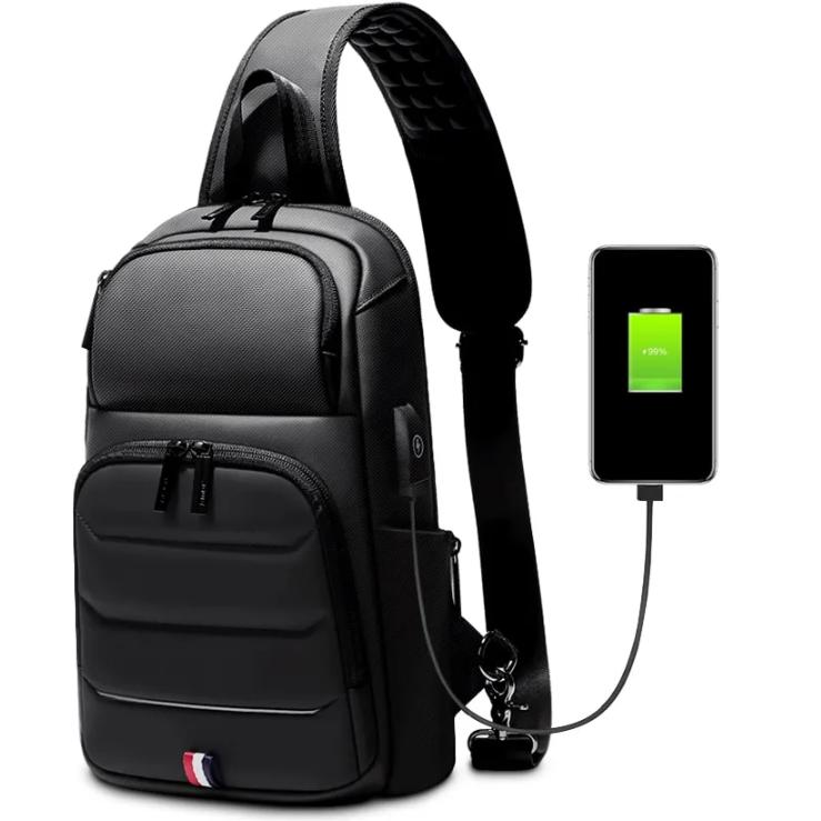 Outwalk Neue lichtreflektierende Herrenmode-Umhängetasche, multifunktionale Brusttasche für Outdoor-Reisen