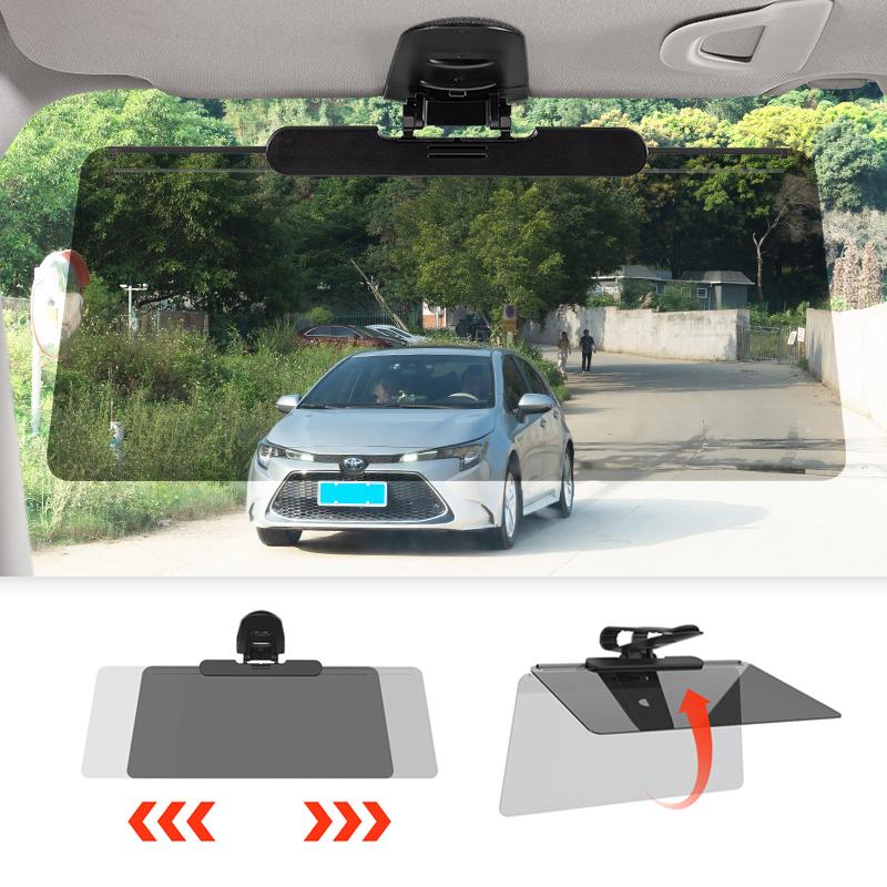 SEAMETAL Car Sun Visor Blocker Polarized Anti-Dazzle Anti-UV Rotatable Adjustable Sunshade Plate Clear Vision