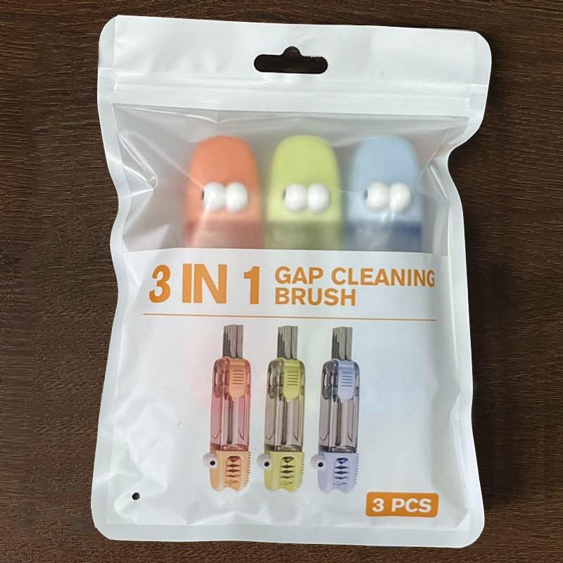 3pcs Cup Lid Gap Cleaning Brush Set, Multifunctional Bottle Cleaning Brush, Silicone Cup Lid Gap Cleaner