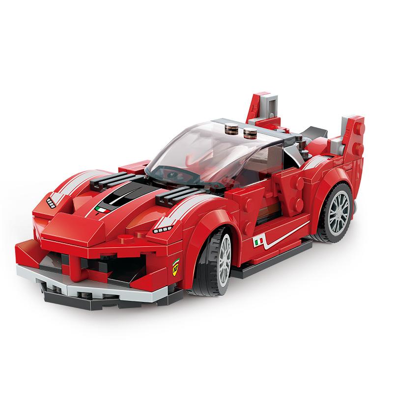 WANGE Supercar Model Building Block City Technique Racing Car Old Classic Speed Champions Sport Vehicles Car Toy Children's Birthday Gift No.2876