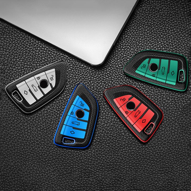 Kožený kryt pouzdra na klíče TPU Shell Remote pro Bmw G30 F30 F20 F10 X1 2 Serie 1 3 5 6 7 X3 X2 X6 X5 X6 X4 Z4 M5 Kryt klíče od auta Keyless