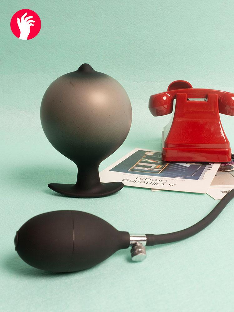 YWZAO Inflatable Anal Plug Silicone Wearable G46