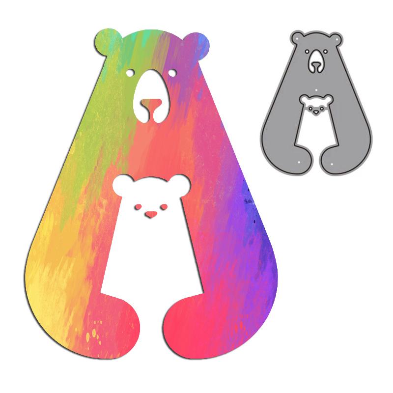 Mother Bear and Baby Bear Design Patterns Scrapbooking Craft Die 3D DIY Festival Card Making