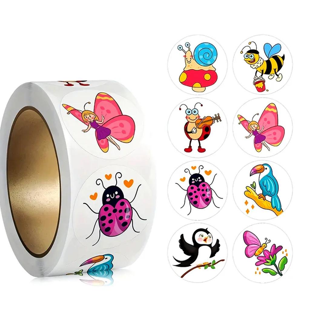 500pcs Cartoon Animal Stickers Teacher Reward Stickers for Kids Party Decoration Sticker for School Classroom Home