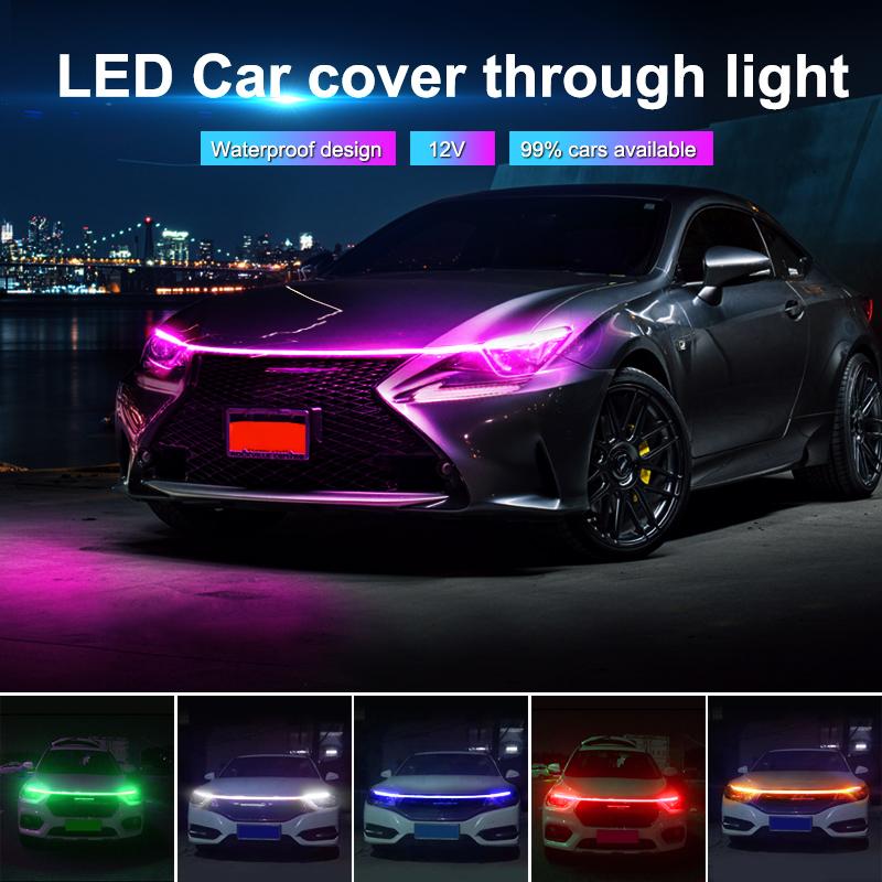 Automobile Start ScanHood Light Led Car Daytime Running Light Tail Auto Dynamic Styling Lamp Guide Thin Strip 12V